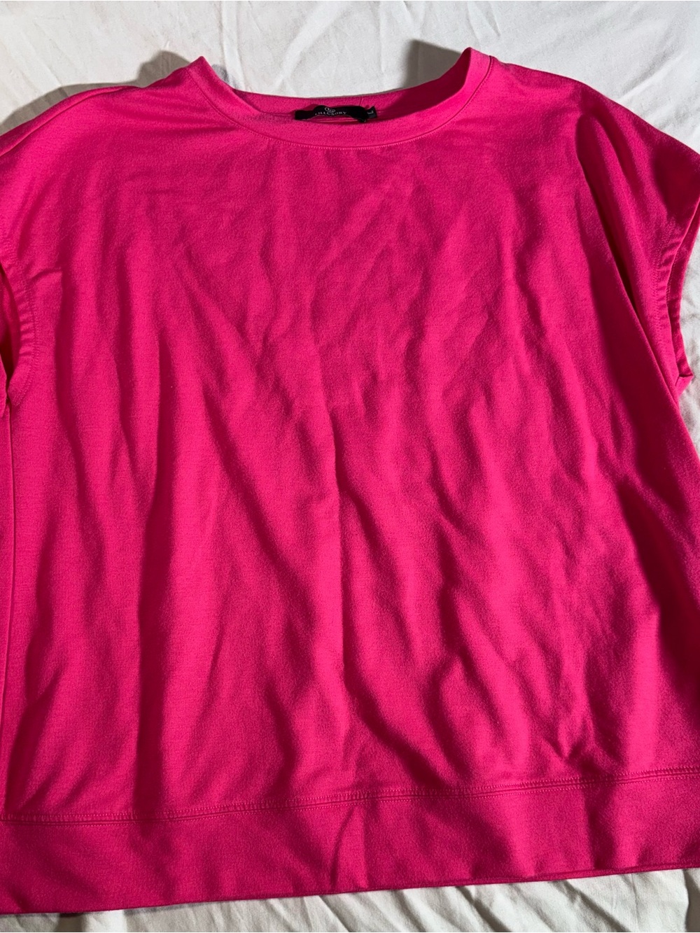 Women's Bright Pink Short Sleeve Tee - Classic Crew Neck
